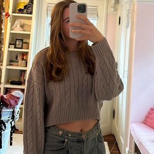 Sunday Best/Aritzia Peggy Cropped Sweater Grey